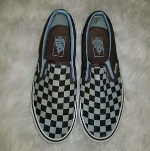 Vans Slip-On Black & Blue Checkerboard